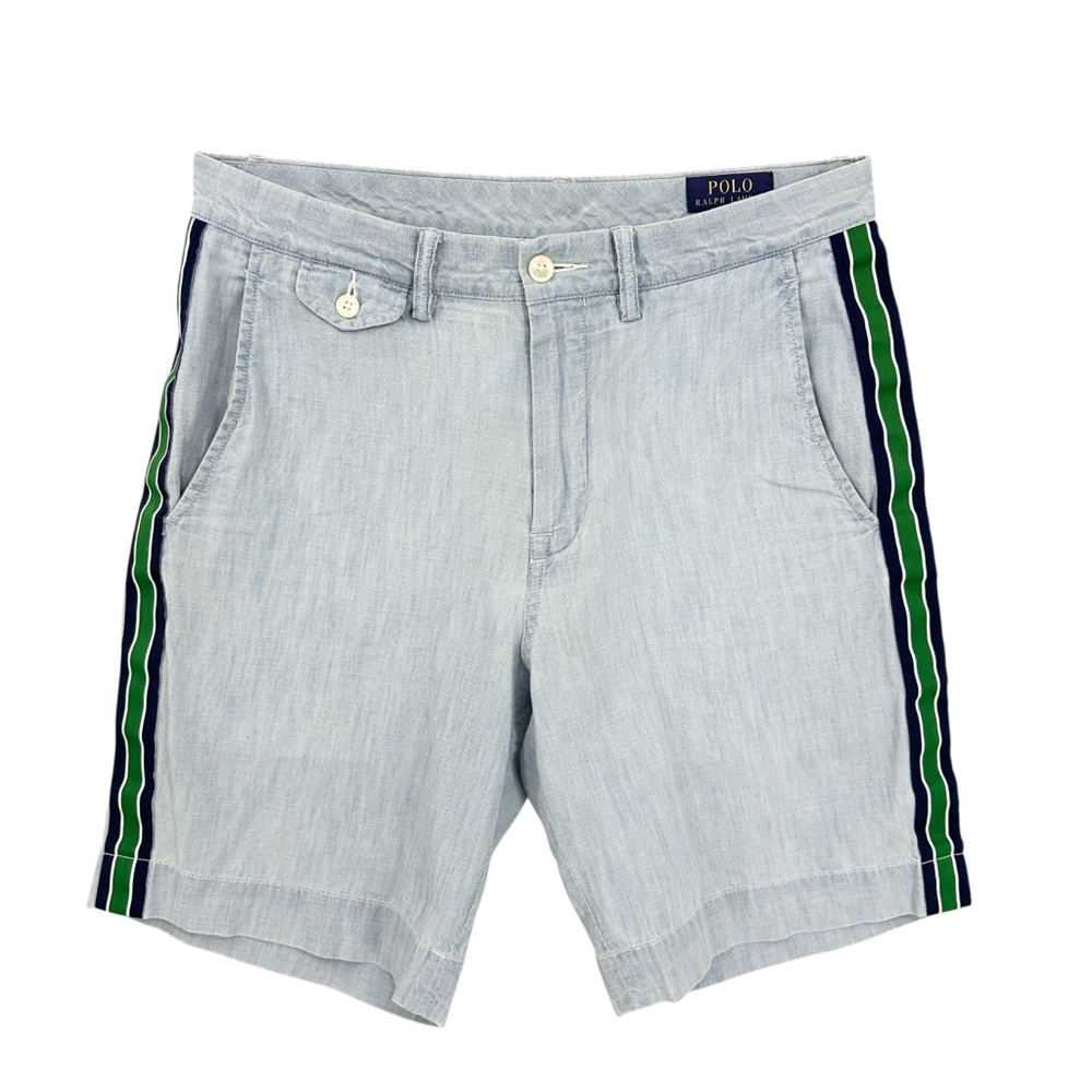 POLO RALPH LAUREN Shorts Classic Fit Lightweight Side Stripe Blue